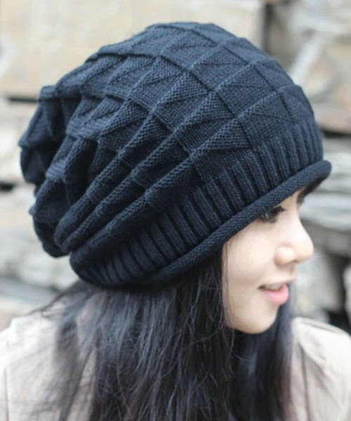 DAY CLOSET（デイ クローゼット）の「レディース シンプルニット帽（ニットキャップ/ビーニー・レディース・ブラック/ブラウン/グレー/ベージュ/レッド/パープル/ネイビー・ONE SIZE）」の14枚目の写真