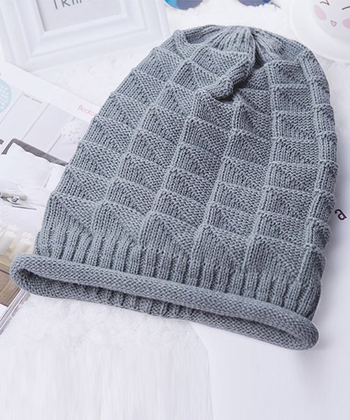 DAY CLOSET（デイ クローゼット）の「レディース シンプルニット帽（ニットキャップ/ビーニー・レディース・ブラック/ブラウン/グレー/ベージュ/レッド/パープル/ネイビー・ONE SIZE）」の12枚目の写真