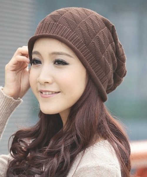 DAY CLOSET（デイ クローゼット）の「レディース シンプルニット帽（ニットキャップ/ビーニー・レディース・ブラック/ブラウン/グレー/ベージュ/レッド/パープル/ネイビー・ONE SIZE）」の13枚目の写真