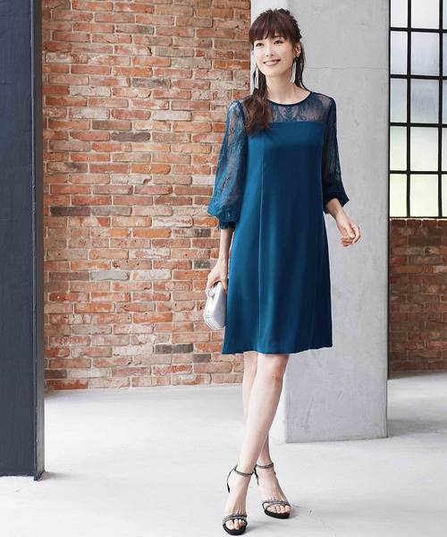 結婚式パーティードレスチュールレーススリーブａラインワンピース大きいサイズ披露宴フォーマル 二次会 謝恩会 成人式 同窓会 セレモニーなどお呼ばれ対応 ドレス ワンピース ドレス Ruirue Boutique ドレス Boutique ルイルエブティック のファッション