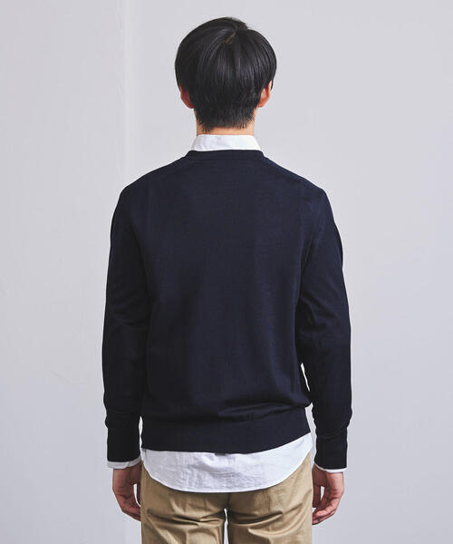 UNITED ARROWS（ユナイテッドアローズ）の「UASB ウール シルク ハイゲージ クルーネック（ニット/セーター・メンズ・オレンジ系その他/ダークグリーン/ネイビー・MEDIUM/X-LARGE/LARGE/SMALL）」の8枚目の写真