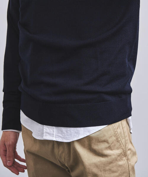 UNITED ARROWS（ユナイテッドアローズ）の「UASB ウール シルク ハイゲージ クルーネック（ニット/セーター・メンズ・オレンジ系その他/ダークグリーン/ネイビー・MEDIUM/X-LARGE/LARGE/SMALL）」の16枚目の写真