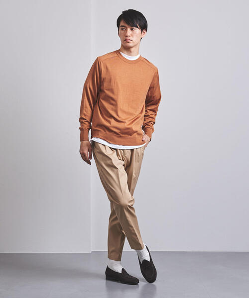 UNITED ARROWS（ユナイテッドアローズ）の「UASB ウール シルク ハイゲージ クルーネック（ニット/セーター・メンズ・オレンジ系その他/ダークグリーン/ネイビー・MEDIUM/X-LARGE/LARGE/SMALL）」の10枚目の写真