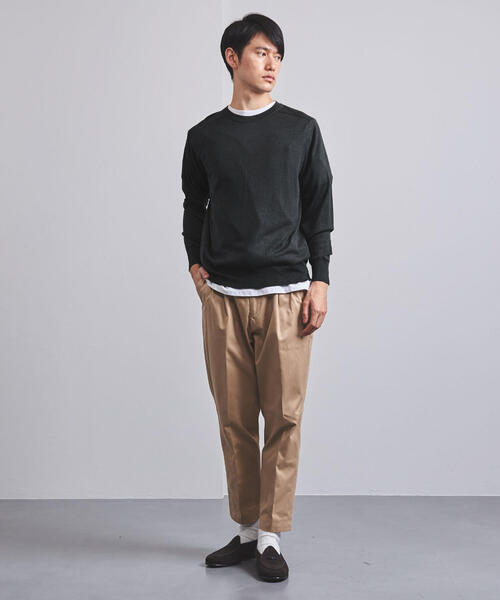 UNITED ARROWS（ユナイテッドアローズ）の「UASB ウール シルク ハイゲージ クルーネック（ニット/セーター・メンズ・オレンジ系その他/ダークグリーン/ネイビー・MEDIUM/X-LARGE/LARGE/SMALL）」の11枚目の写真