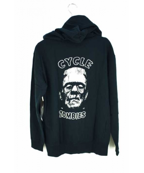 CYCLE ZOMBIES ブラックジップアップパーカー L サイクルゾンビーズ 