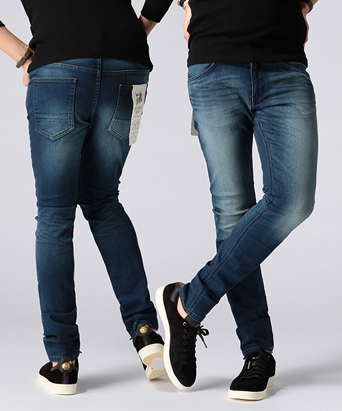 BEAMS(ビームス)の「BEAMS / ストレッチ スキニーデニム(デニムパンツ・メンズ・ブラック/インディゴブルー/サックスブルー・SMALL/X-LARGE/MEDIUM/LARGE)」の1枚目の写真