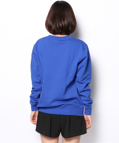 WEGO（ウィゴー）の「WEGO/ヒューマンプリントスウェット（スウェット・レディース・オフホワイト/ブルー/ネイビー/レッド/杢グレー・FREE）」の7枚目の写真