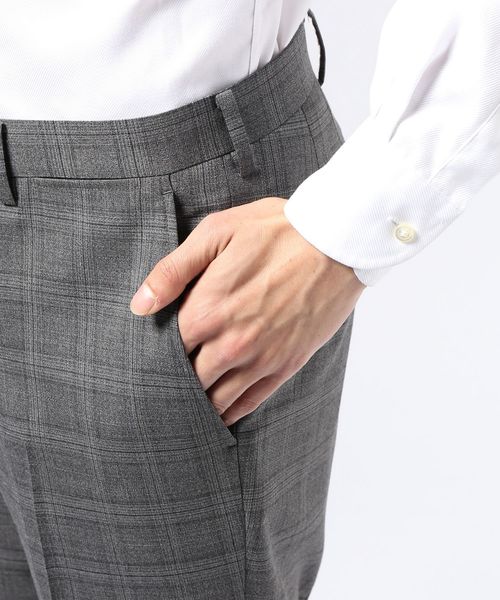 EDIFICE(エディフィス)の「トロピカル チェック ストレッチ ノープリーツ パンツ(その他パンツ・メンズ・グレー・44/50/46/48/42)」の10枚目の写真