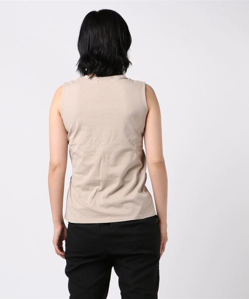 Cheek(チーク)の「麻調天竺リボントップス(Tシャツ/カットソー・レディース・ピンク/イエロー/アイボリー・MEDIUM)」の5枚目の写真