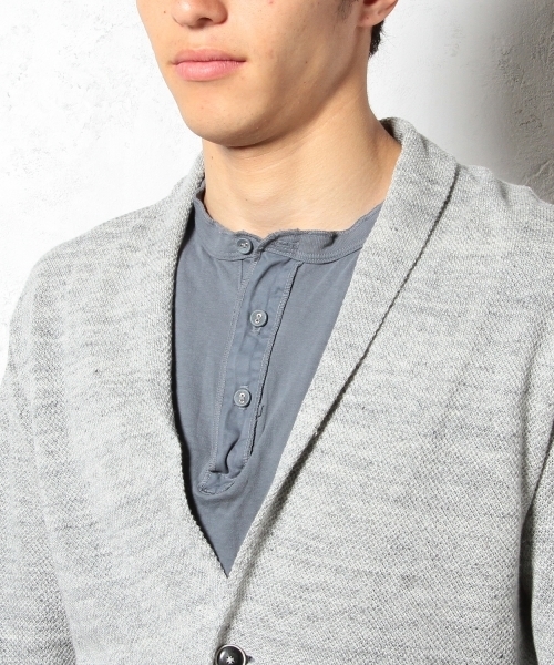 green label relaxing(グリーンレーベルリラクシング)の「◎LINEN SHAWLジャケット カーディガン ◆(テーラードジャケット・メンズ・ライトグレー/ワインレッド/ライム/ネイビー・LARGE/MEDIUM/SMALL/X-LARGE)」の15枚目の写真