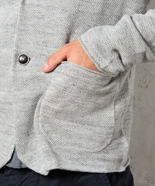 green label relaxing(グリーンレーベルリラクシング)の「◎LINEN SHAWLジャケット カーディガン ◆(テーラードジャケット・メンズ・ライトグレー/ワインレッド/ライム/ネイビー・LARGE/MEDIUM/SMALL/X-LARGE)」の9枚目の写真