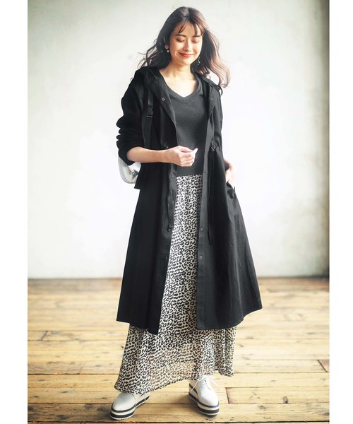 GeeRA（ジーラ）の「ドロスト使いモッズコート（モッズコート・レディース・カーキ/ブラック/ベージュ・MEDIUM/LARGE/X-LARGE）」の12枚目の写真