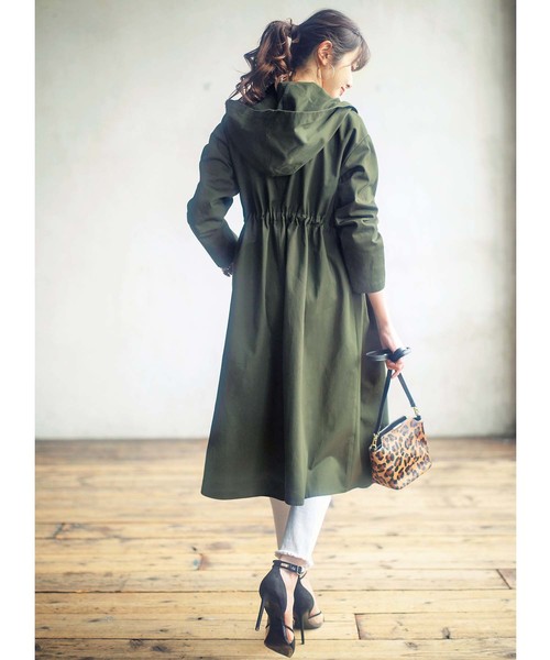 GeeRA（ジーラ）の「ドロスト使いモッズコート（モッズコート・レディース・カーキ/ブラック/ベージュ・MEDIUM/LARGE/X-LARGE）」の16枚目の写真