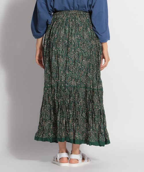 niko and...（ニコアンド）の「インド柄ティアードロングスカート（スカート・レディース・ネイビー/グリーン/キャメル・FREE）」の9枚目の写真