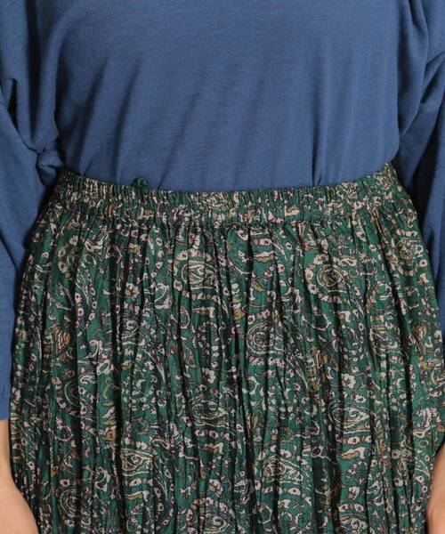 niko and...（ニコアンド）の「インド柄ティアードロングスカート（スカート・レディース・ネイビー/グリーン/キャメル・FREE）」の10枚目の写真