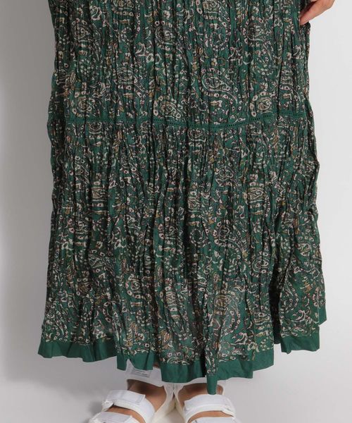 niko and...（ニコアンド）の「インド柄ティアードロングスカート（スカート・レディース・ネイビー/グリーン/キャメル・FREE）」の12枚目の写真