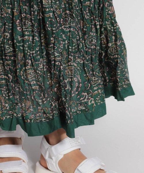 niko and...（ニコアンド）の「インド柄ティアードロングスカート（スカート・レディース・ネイビー/グリーン/キャメル・FREE）」の13枚目の写真