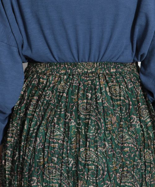 niko and...（ニコアンド）の「インド柄ティアードロングスカート（スカート・レディース・ネイビー/グリーン/キャメル・FREE）」の14枚目の写真