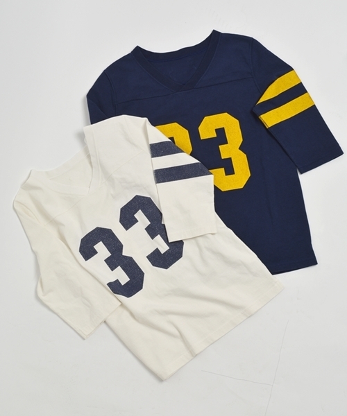 SHIPS for women（シップスフォーウィメン）の「SHINZONE:フットボールTee◇（Tシャツ/カットソー・レディース・ホワイト/ネイビー・ONE SIZE）」の9枚目の写真