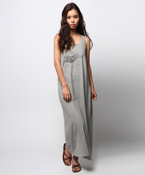 goa(ゴア)の「GenuineFlagタンクワンピース(ワンピース・レディース・ホワイト/グレー/ベージュ・FREE)」の2枚目の写真