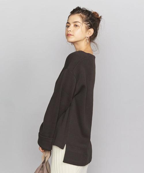 BEAUTY&YOUTH UNITED ARROWS(ビューティーアンドユースユナイテッドアローズ)の「BY コットンアクリル畦ボートネックワイドスリーブカットソーо(Tシャツ/カットソー・レディース・ブラック/ダークブラウン/オフホワイト・FREE)」の17枚目の写真