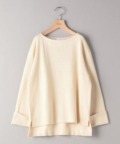 BEAUTY&YOUTH UNITED ARROWS(ビューティーアンドユースユナイテッドアローズ)の「BY コットンアクリル畦ボートネックワイドスリーブカットソーо(Tシャツ/カットソー・レディース・ブラック/ダークブラウン/オフホワイト・FREE)」の13枚目の写真