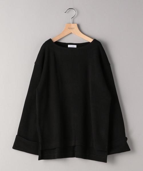 BEAUTY&YOUTH UNITED ARROWS(ビューティーアンドユースユナイテッドアローズ)の「BY コットンアクリル畦ボートネックワイドスリーブカットソーо(Tシャツ/カットソー・レディース・ブラック/ダークブラウン/オフホワイト・FREE)」の7枚目の写真