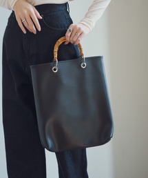 Aunt Marie's | AUNT MARIE'S バンブーハンドルトートバッグ(トートバッグ)