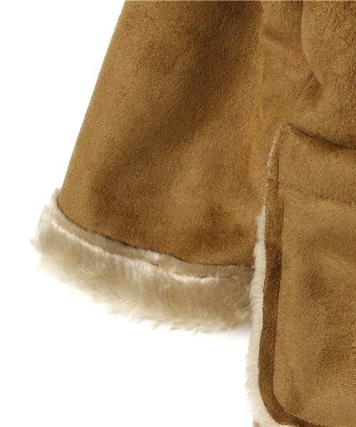 B:MING by BEAMS（ビーミングバイビームス）の「□B ビーミング by ビームス / フェイクムートンダッフルコート（ムートンコート・キッズ・ベージュ・80/150/110/130/90/100/120/140）」の5枚目の写真