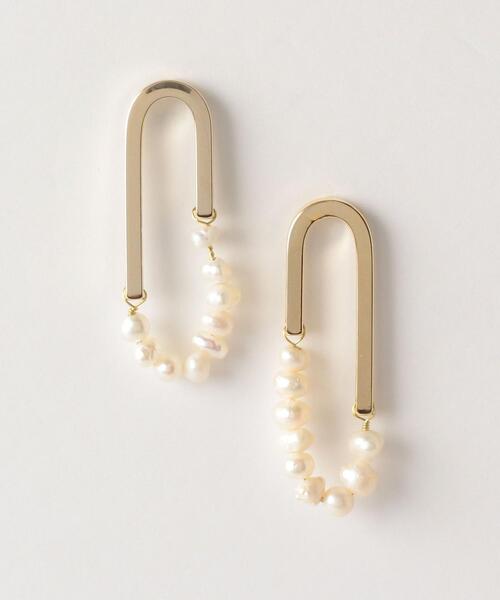 BEAUTY&YOUTH UNITED ARROWS（ビューティーアンドユースユナイテッドアローズ）の「BY 淡水ツブパール オーバルピアス（ピアス（両耳用）・レディース・ゴールド・FREE）」の3枚目の写真