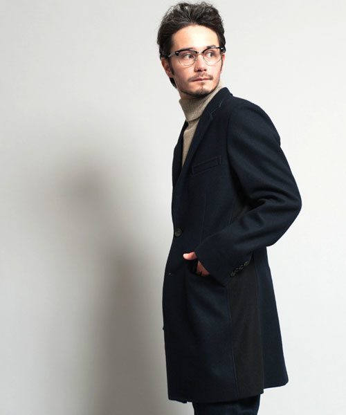 green label relaxing（グリーンレーベルリラクシング）の「◎MELTON チェスターコート ◆（チェスターコート・メンズ・ブラック/その他2/その他1/ネイビー/グレー/ダークグリーン・SMALL/MEDIUM/X-LARGE/LARGE/X-SMALL）」の6枚目の写真