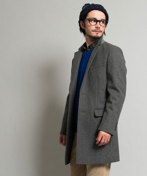 green label relaxing（グリーンレーベルリラクシング）の「◎MELTON チェスターコート ◆（チェスターコート・メンズ・ブラック/その他2/その他1/ネイビー/グレー/ダークグリーン・SMALL/MEDIUM/X-LARGE/LARGE/X-SMALL）」の3枚目の写真