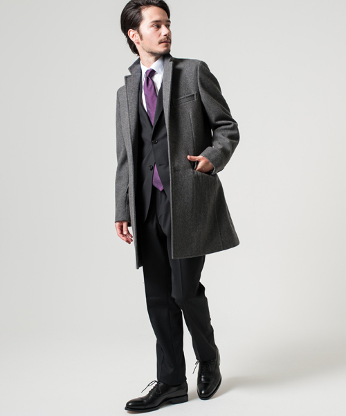 green label relaxing（グリーンレーベルリラクシング）の「◎MELTON チェスターコート ◆（チェスターコート・メンズ・ブラック/その他2/その他1/ネイビー/グレー/ダークグリーン・SMALL/MEDIUM/X-LARGE/LARGE/X-SMALL）」の9枚目の写真