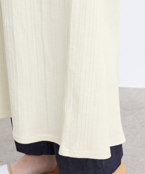 ADAM ET ROPE'（アダムエロペ）の「ベルト付きテレコワンピース（ワンピース・レディース・オフホワイト/パープル系その他・FREE）」の15枚目の写真