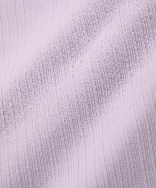 ADAM ET ROPE'（アダムエロペ）の「ベルト付きテレコワンピース（ワンピース・レディース・オフホワイト/パープル系その他・FREE）」の17枚目の写真