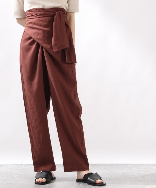 LOWRYS FARM(ローリーズファーム)の「エコR/Lラップパンツ 869230(その他パンツ・レディース・チャコールグレー/ベージュ/アイボリー・FREE)」の1枚目の写真