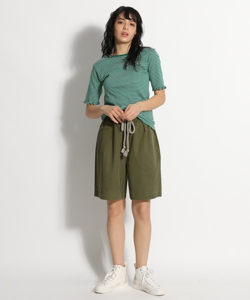 niko and...（ニコアンド）の「【小松菜奈さん着用アイテム】ベルト付きショートパンツ（その他パンツ・レディース・ベージュ/ブラウン/カーキ・MEDIUM/LARGE）」の13枚目の写真