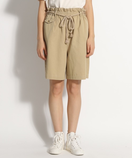 niko and...（ニコアンド）の「【小松菜奈さん着用アイテム】ベルト付きショートパンツ（その他パンツ・レディース・ベージュ/ブラウン/カーキ・MEDIUM/LARGE）」の12枚目の写真