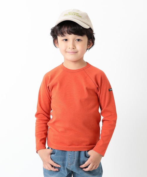 devirock（デビロック）の「ウルトラストレッチ長袖Tシャツ（Tシャツ/カットソー・キッズ・ホワイト/ブラック/ヘザーチャコール/ネイビー/ブルー系その他/ライトカーキ/パープル系その他/ピンク系その他/モカ/ライトブラウン/ベージュ/ダークオレンジ・100cm/110cm/120cm/130cm/140cm/150cm/160cm/80ｃｍ/90cm）」の12枚目の写真