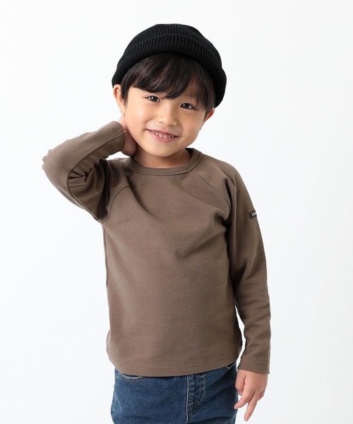 devirock（デビロック）の「ウルトラストレッチ長袖Tシャツ（Tシャツ/カットソー・キッズ・ホワイト/ブラック/ヘザーチャコール/ネイビー/ブルー系その他/ライトカーキ/パープル系その他/ピンク系その他/モカ/ライトブラウン/ベージュ/ダークオレンジ・100cm/110cm/120cm/130cm/140cm/150cm/160cm/80ｃｍ/90cm）」の5枚目の写真