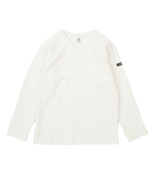 devirock（デビロック）の「ウルトラストレッチ長袖Tシャツ（Tシャツ/カットソー・キッズ・ホワイト/ブラック/ヘザーチャコール/ネイビー/ブルー系その他/ライトカーキ/パープル系その他/ピンク系その他/モカ/ライトブラウン/ベージュ/ダークオレンジ・100cm/110cm/120cm/130cm/140cm/150cm/160cm/80ｃｍ/90cm）」の15枚目の写真