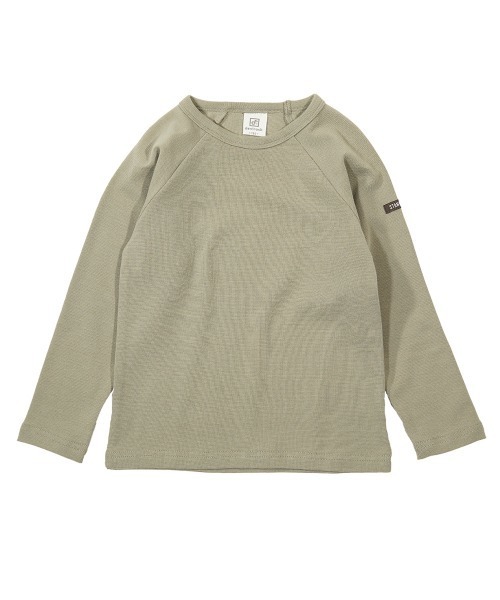 devirock（デビロック）の「ウルトラストレッチ長袖Tシャツ（Tシャツ/カットソー・キッズ・ホワイト/ブラック/ヘザーチャコール/ネイビー/ブルー系その他/ライトカーキ/パープル系その他/ピンク系その他/モカ/ライトブラウン/ベージュ/ダークオレンジ・100cm/110cm/120cm/130cm/140cm/150cm/160cm/80ｃｍ/90cm）」の22枚目の写真