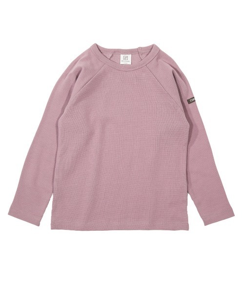 devirock（デビロック）の「ウルトラストレッチ長袖Tシャツ（Tシャツ/カットソー・キッズ・ホワイト/ブラック/ヘザーチャコール/ネイビー/ブルー系その他/ライトカーキ/パープル系その他/ピンク系その他/モカ/ライトブラウン/ベージュ/ダークオレンジ・100cm/110cm/120cm/130cm/140cm/150cm/160cm/80ｃｍ/90cm）」の21枚目の写真