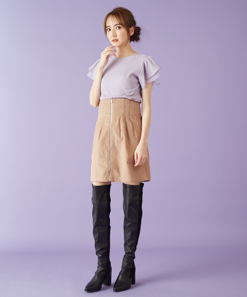 MIIA（ミーア）の「プチハイネックカットソー（Tシャツ/カットソー・レディース・ブラック/ベージュ/ボルドー/パープル/パープル系その他・FREE）」の11枚目の写真