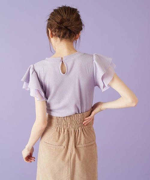 MIIA（ミーア）の「プチハイネックカットソー（Tシャツ/カットソー・レディース・ブラック/ベージュ/ボルドー/パープル/パープル系その他・FREE）」の13枚目の写真