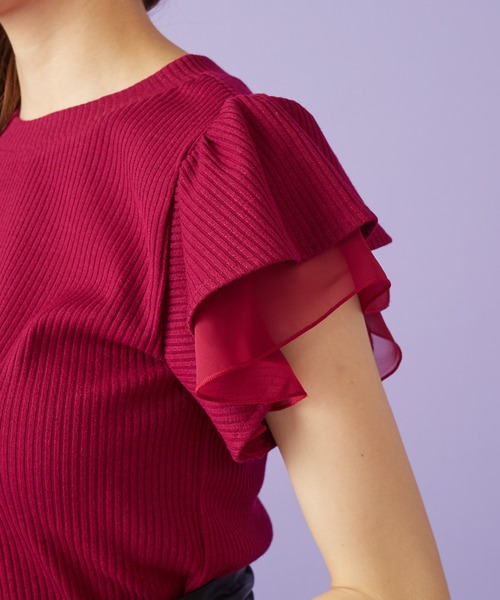 MIIA（ミーア）の「プチハイネックカットソー（Tシャツ/カットソー・レディース・ブラック/ベージュ/ボルドー/パープル/パープル系その他・FREE）」の9枚目の写真