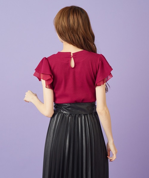 MIIA（ミーア）の「プチハイネックカットソー（Tシャツ/カットソー・レディース・ブラック/ベージュ/ボルドー/パープル/パープル系その他・FREE）」の8枚目の写真