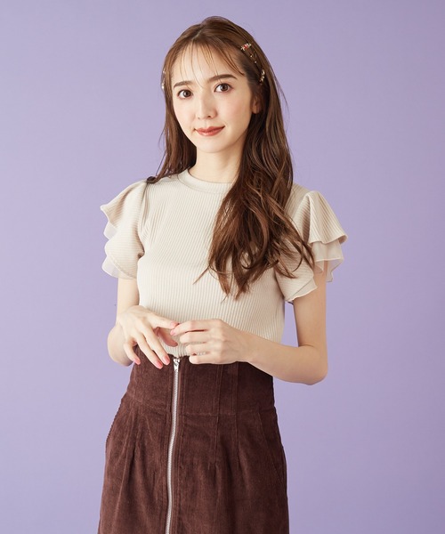 MIIA（ミーア）の「プチハイネックカットソー（Tシャツ/カットソー・レディース・ブラック/ベージュ/ボルドー/パープル/パープル系その他・FREE）」の22枚目の写真