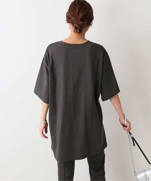 JOURNAL STANDARD relume(ジャーナルスタンダード レリューム)の「【Miho Tanaka × relume】ベルテッドスリットTシャツ◆(Tシャツ/カットソー・レディース・ブルー/ブラック・FREE)」の8枚目の写真