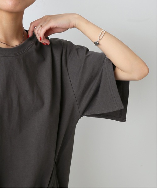 JOURNAL STANDARD relume(ジャーナルスタンダード レリューム)の「【Miho Tanaka × relume】ベルテッドスリットTシャツ◆(Tシャツ/カットソー・レディース・ブルー/ブラック・FREE)」の10枚目の写真